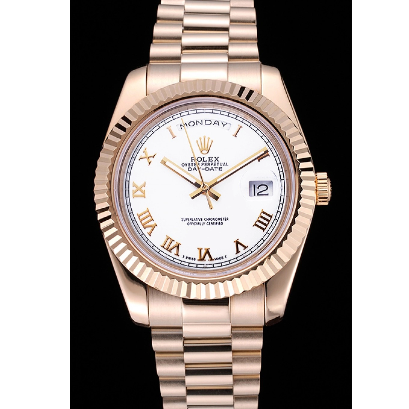 AAA Replica Watches 622546 White Gold Rolex Day-Date Dial Bracelet 0723